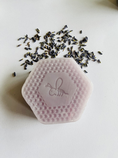 100% natural handmade lavender honey soap