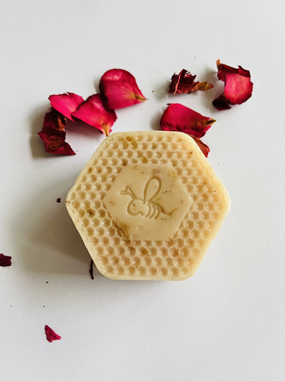 100% natural handmade rose honey soap